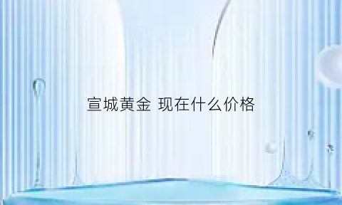 宣城黄金现在什么价格(宣城黄金金价)